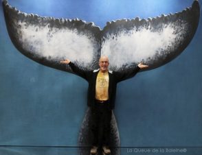Pascal Marteau avec La Queue de la Baleine au Salon de la plongée/Paris