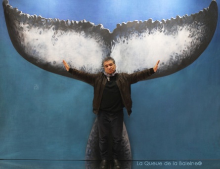 César Berquin avec La Queue de la Baleine au Salon de la plongée/Paris