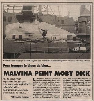 Article sur le cachalot blanc que j'ai peins en hommage à Moby Dick.